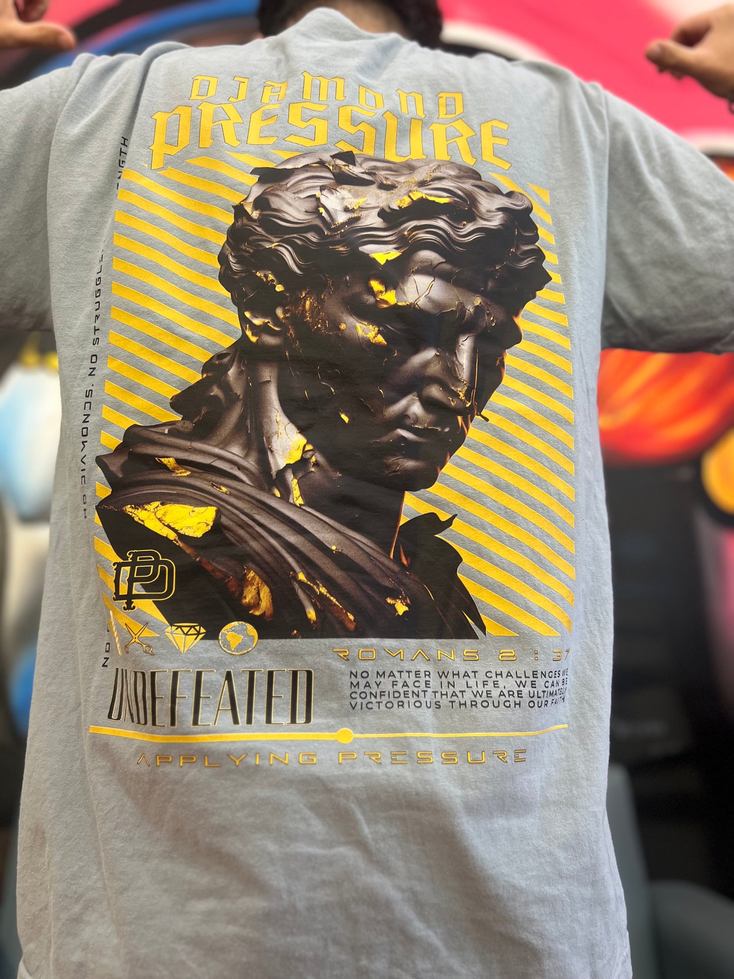 Diamond Pressure Grey Statue T Shirt