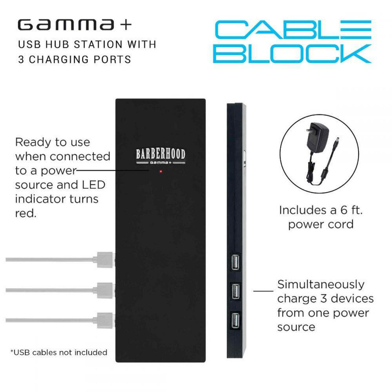 Gamma Cable charging block