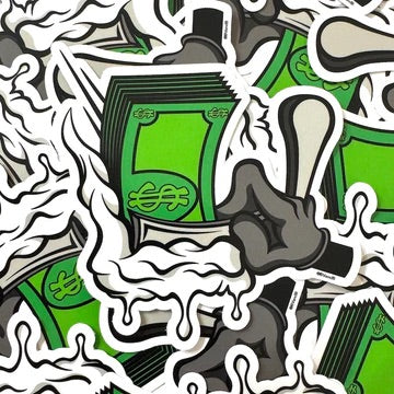 BV&B barber sticker decals