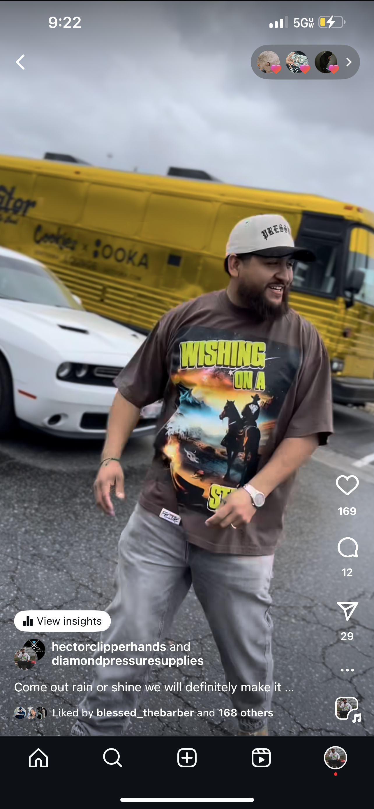 Diamond Pressure Wishing on a Star Brown T Shirt