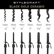 SC black gold ceramic curling iron