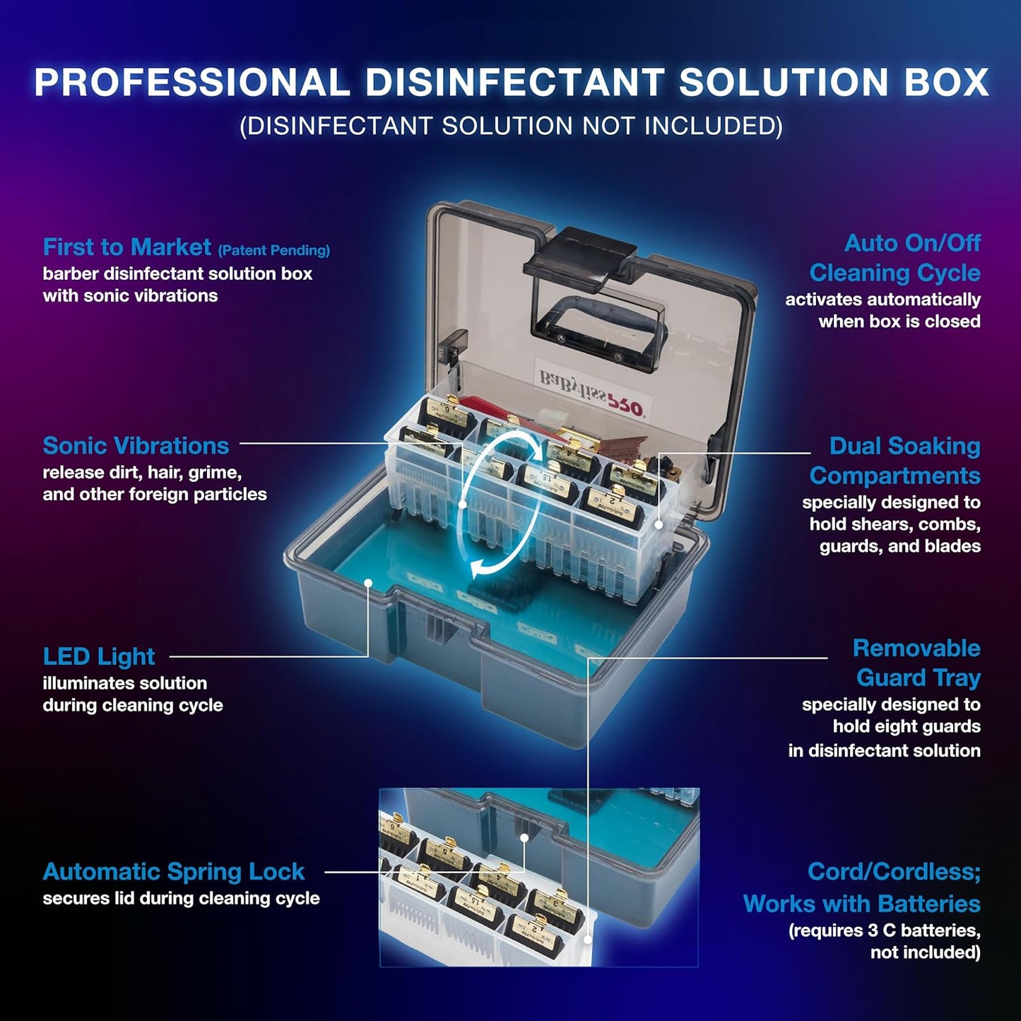 BaByliss Pro Barber Sonic Disinfectant Box